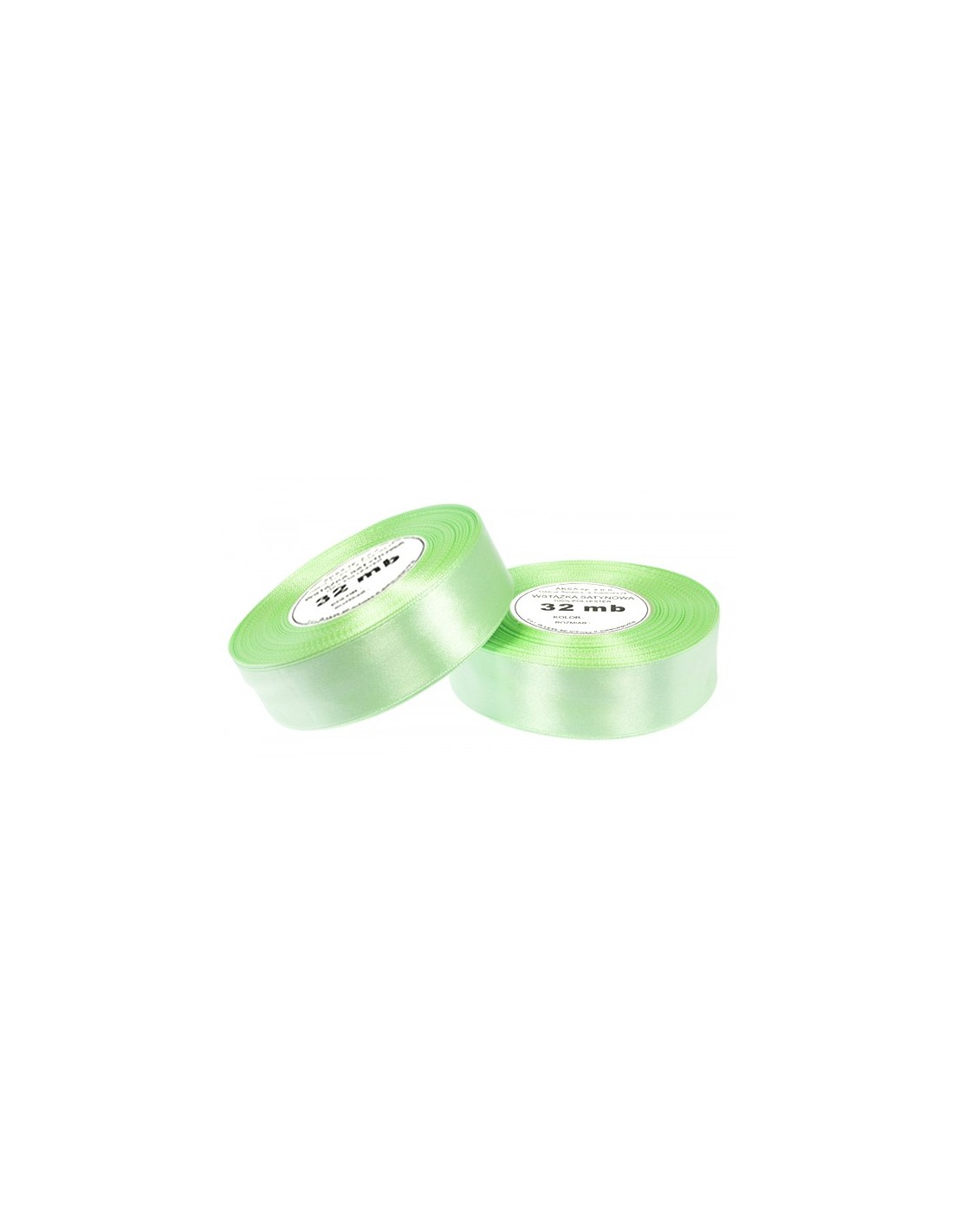 12mm WS8072 Panglică de satin verde deshis 32mb 12mm WS8072 Panglică de satin verde deshis 32mb