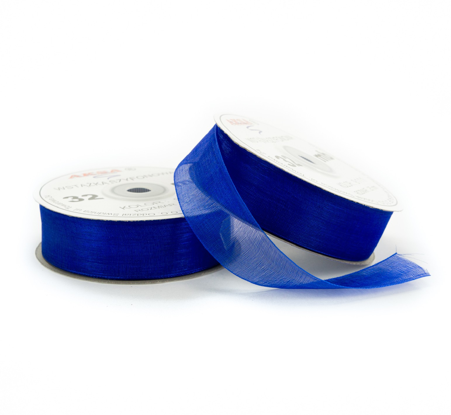 25mm WO9111 Panglică de sifon albastru închis 32mb 25mm WO9111 Panglică de sifon albastru închis 32mb