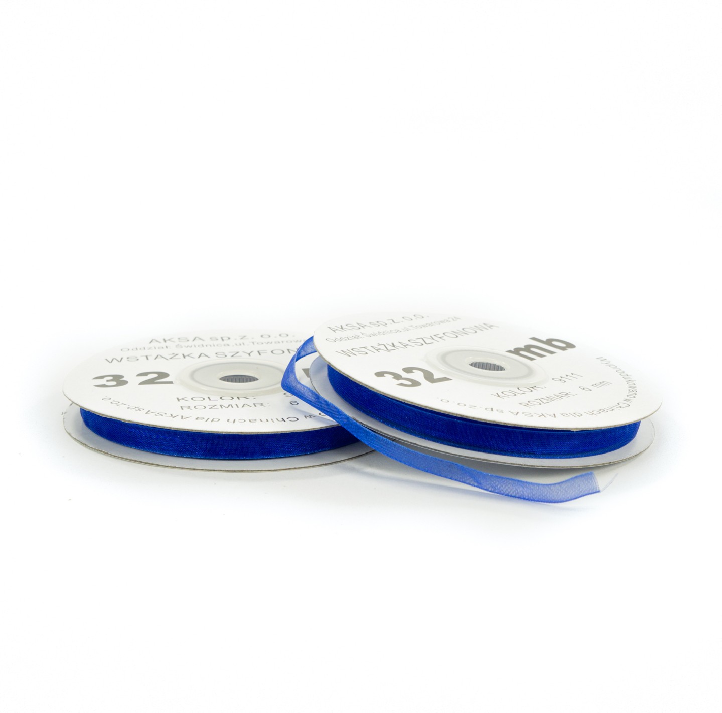 6mm WO9111 Panglică de sifon albastru închis 32mb 6mm WO9111 Panglică de sifon albastru închis 32mb