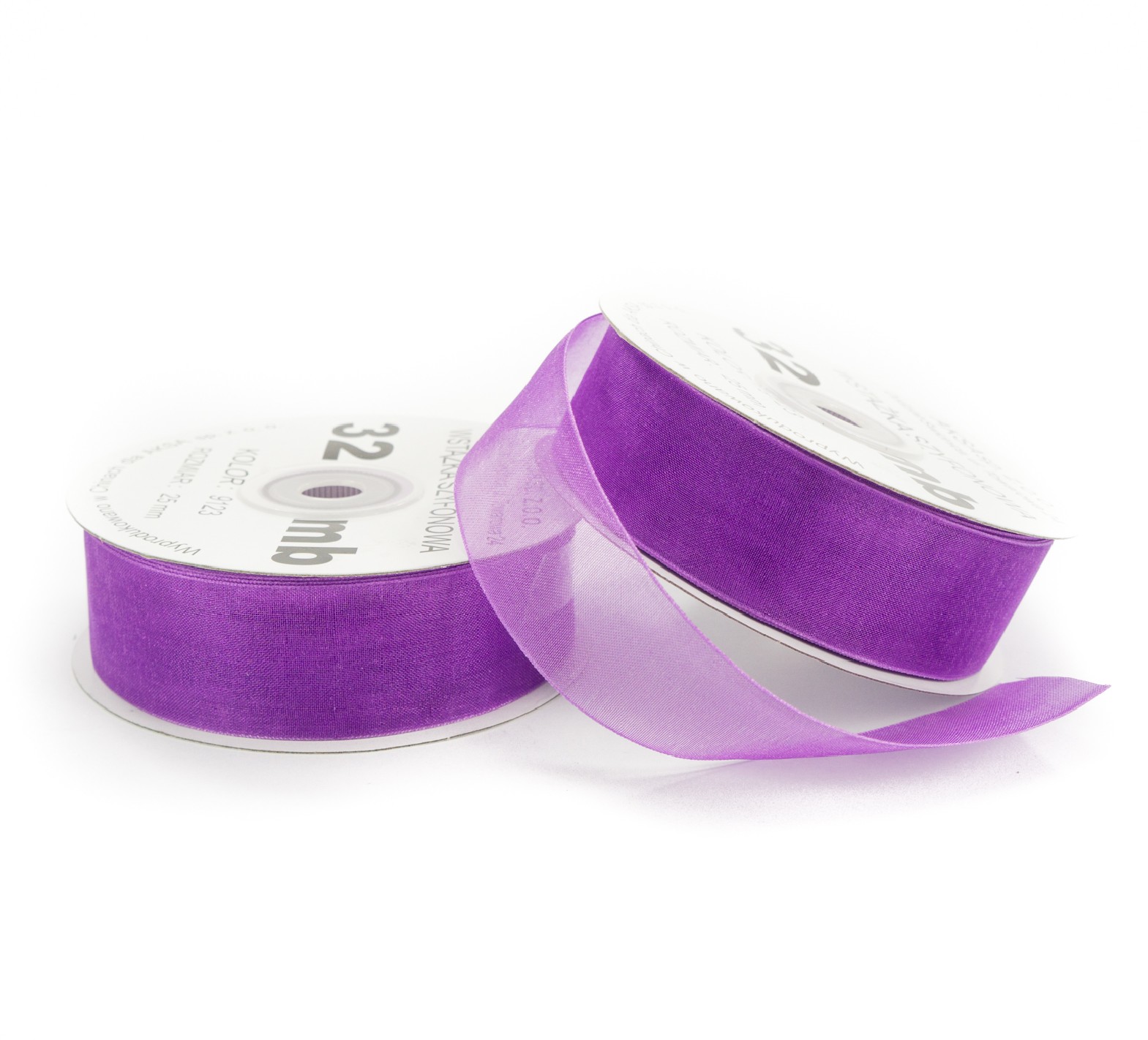 25mm WO9123 Panglică de sifon violet închis 32mb 25mm WO9123 Panglică de sifon violet închis 32mb