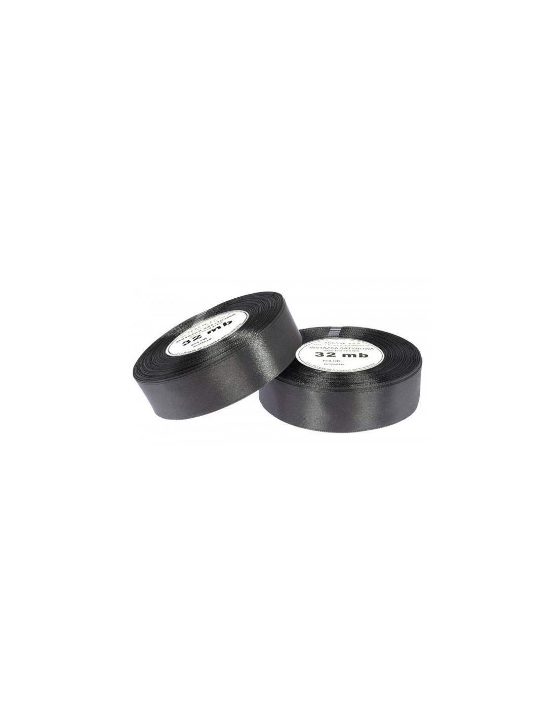 12mm WS8140 Panglică de satin grafitowa 32mb 12mm WS8140 Panglică de satin grafitowa 32mb