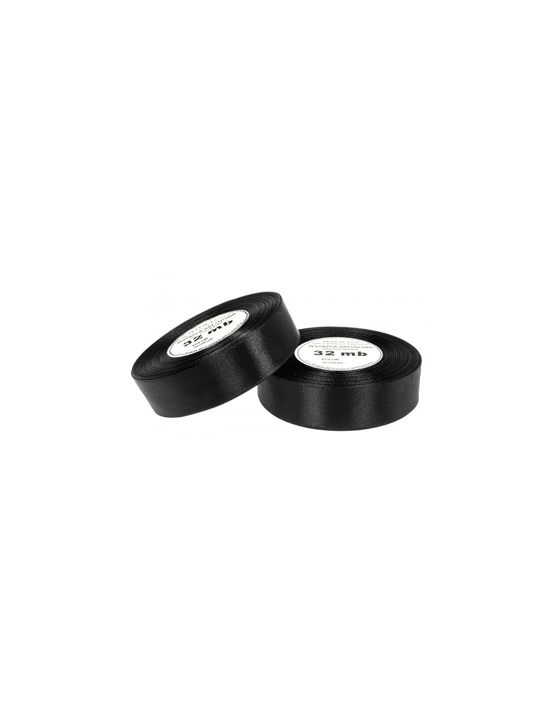 12mm WS8141 Panglică de satin negru 32mb 12mm WS8141 Panglică de satin negru 32mb