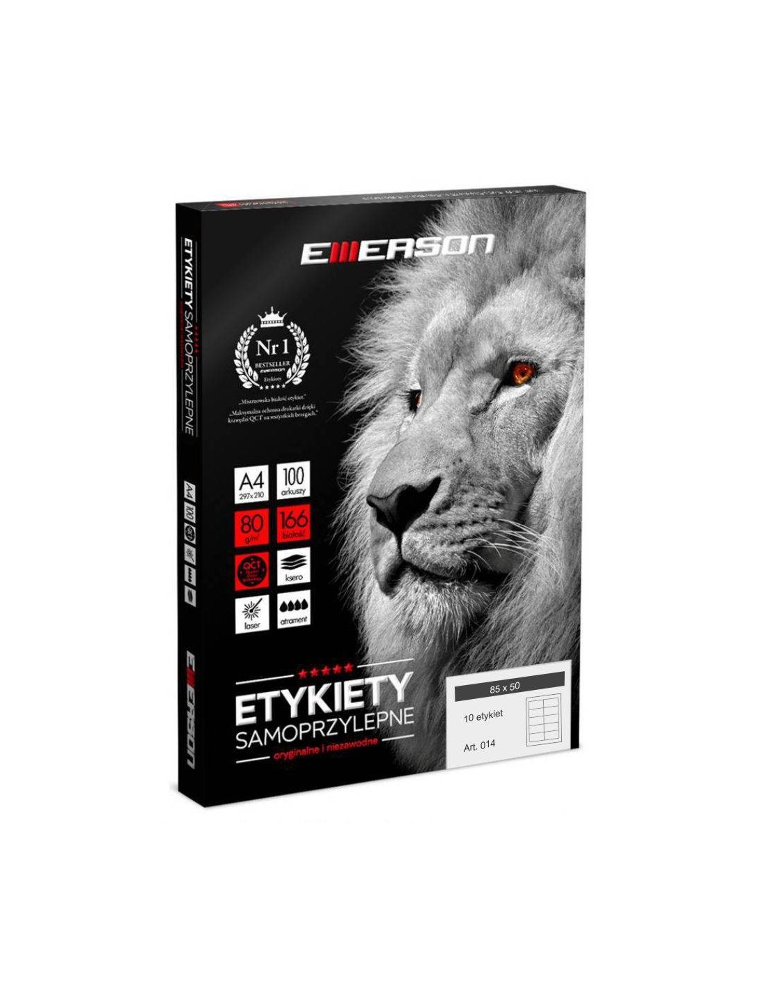 Etykiety samoprzylepne EME14 85x50 (10) 100A4 Etykiety samoprzylepne EME14 85x50 (10) 100A4