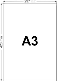 Hârtie autoadezivă ADHOC offset netăiat alb buc. 200A3