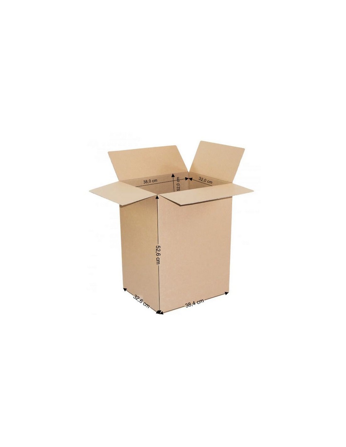 Karton klapowy 38x32x52cm Karton klapowy 38x32x52cm